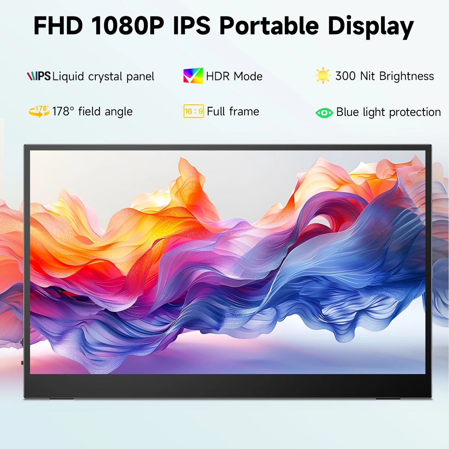UPERFECT 15.6" Touch Screen Portable Monitor FHD 1080P IOPS Speakers with HDMI USB-C Eye-Care Travel External Monitor for Laptop