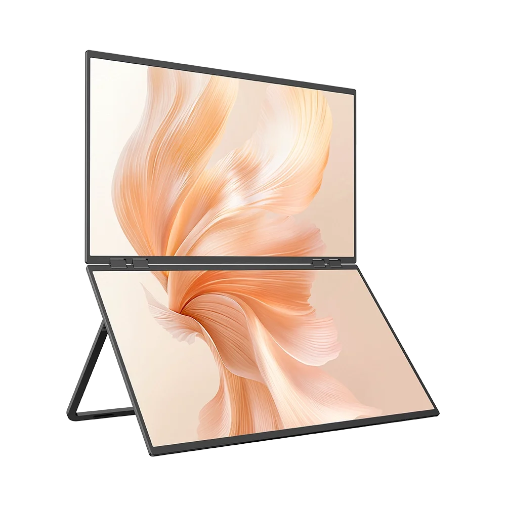 UPERFECT Delta 23.8" 100Hz Dual Portable Monitor 1080P Stacked Displays USB-C HDMI Triple Laptop Screen Extender for Laptop PC