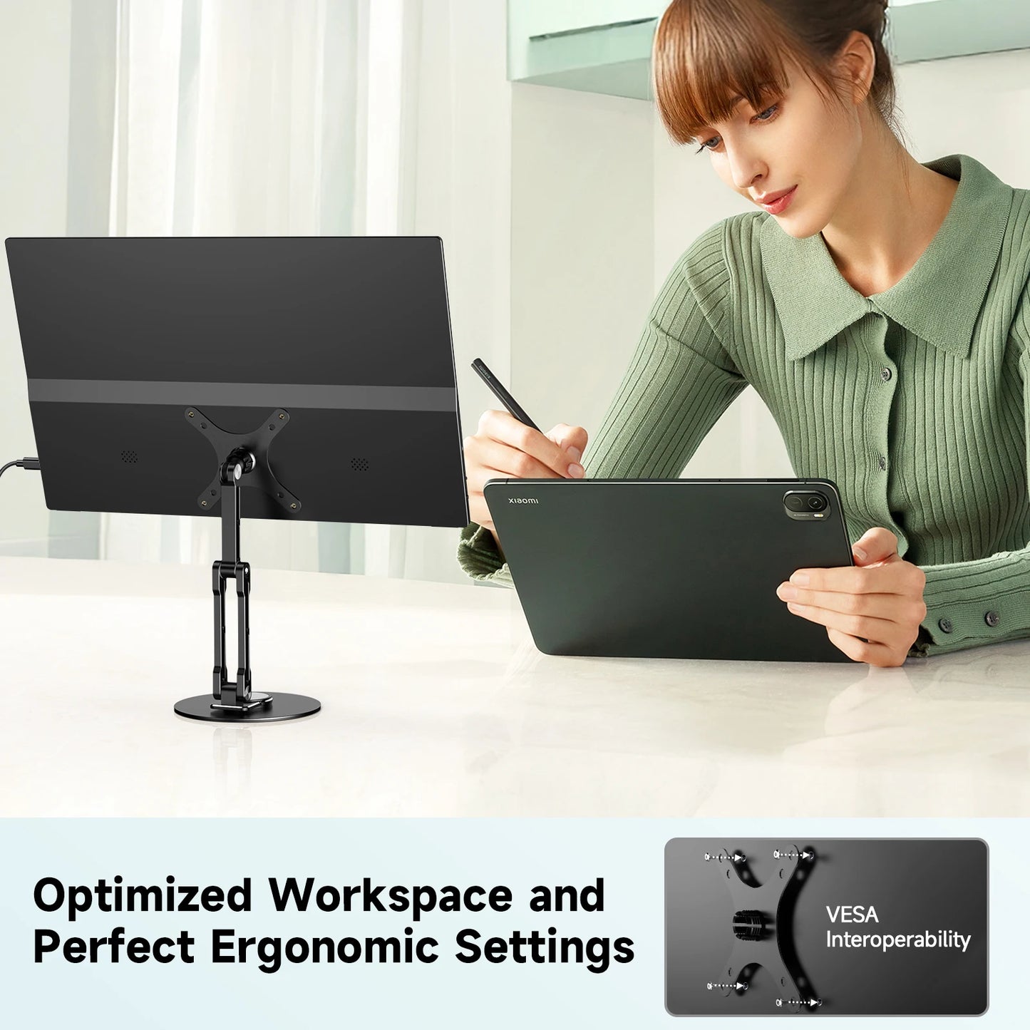 UPERFECT 15.6" Touch Screen Portable Monitor FHD 1080P IOPS Speakers with HDMI USB-C Eye-Care Travel External Monitor for Laptop