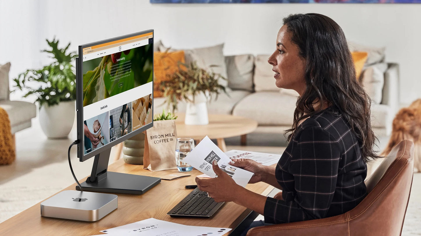 UPERFECT Portable Monitor Stand Holds up to 1.2kg Metal Folding VESA Mount for 15"-22" Displays fits VESA Hole 75x75mm&100x100mm