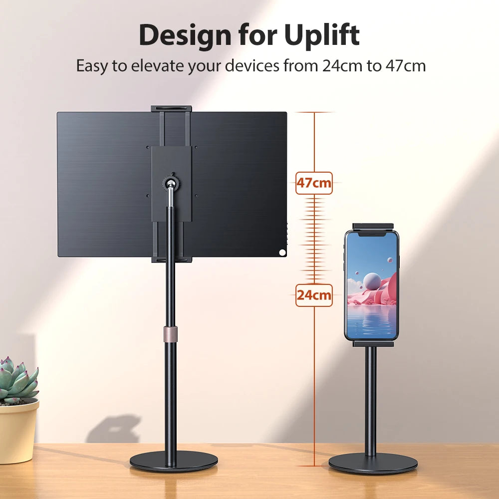 UPERFECT Portable Monitor VESA Stand for 15.6'' 17.3'' Adjustable 360° Swivel Bracket Tablet Holder Compatible with 4.7’’-17.3"