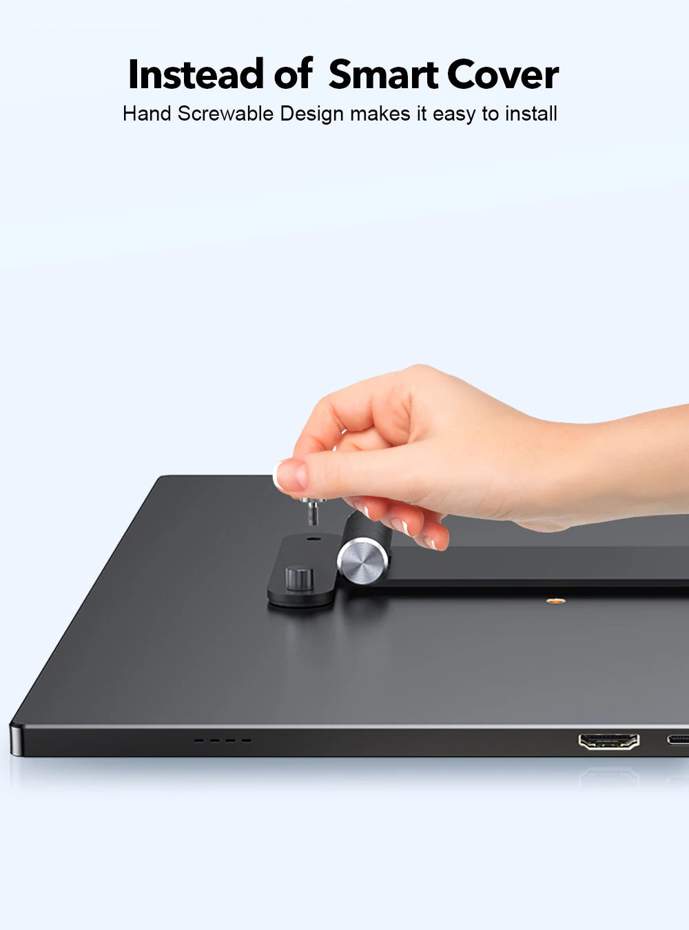 UPERFECT Portable VESA Monitor Stand with Hand Screw 7 to 17.3 inch Freestanding VESA Monitor Desk Mount With Swivel/Tilt/Rota