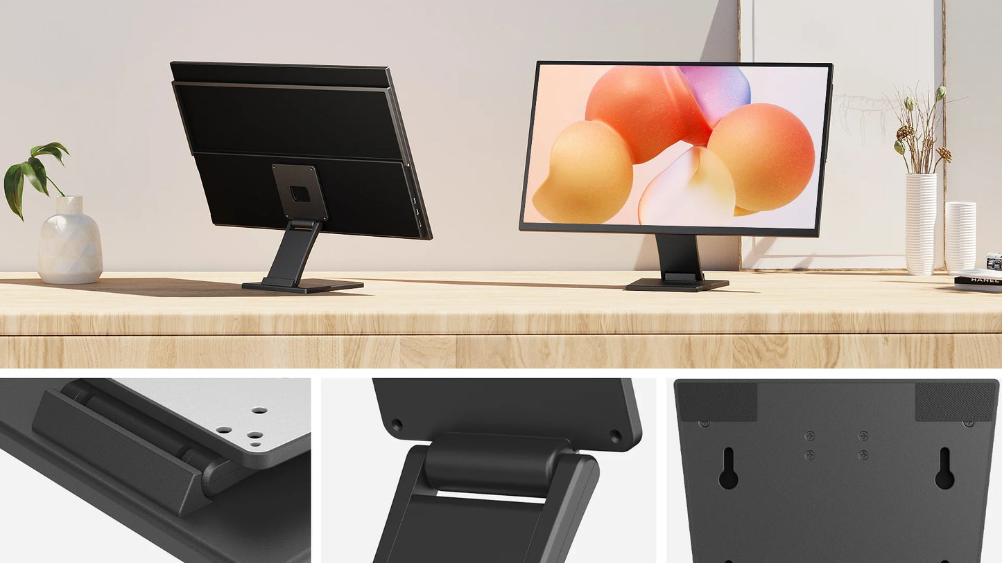 UPERFECT Portable Monitor Stand Holds up to 1.2kg Metal Folding VESA Mount for 15"-22" Displays fits VESA Hole 75x75mm&100x100mm