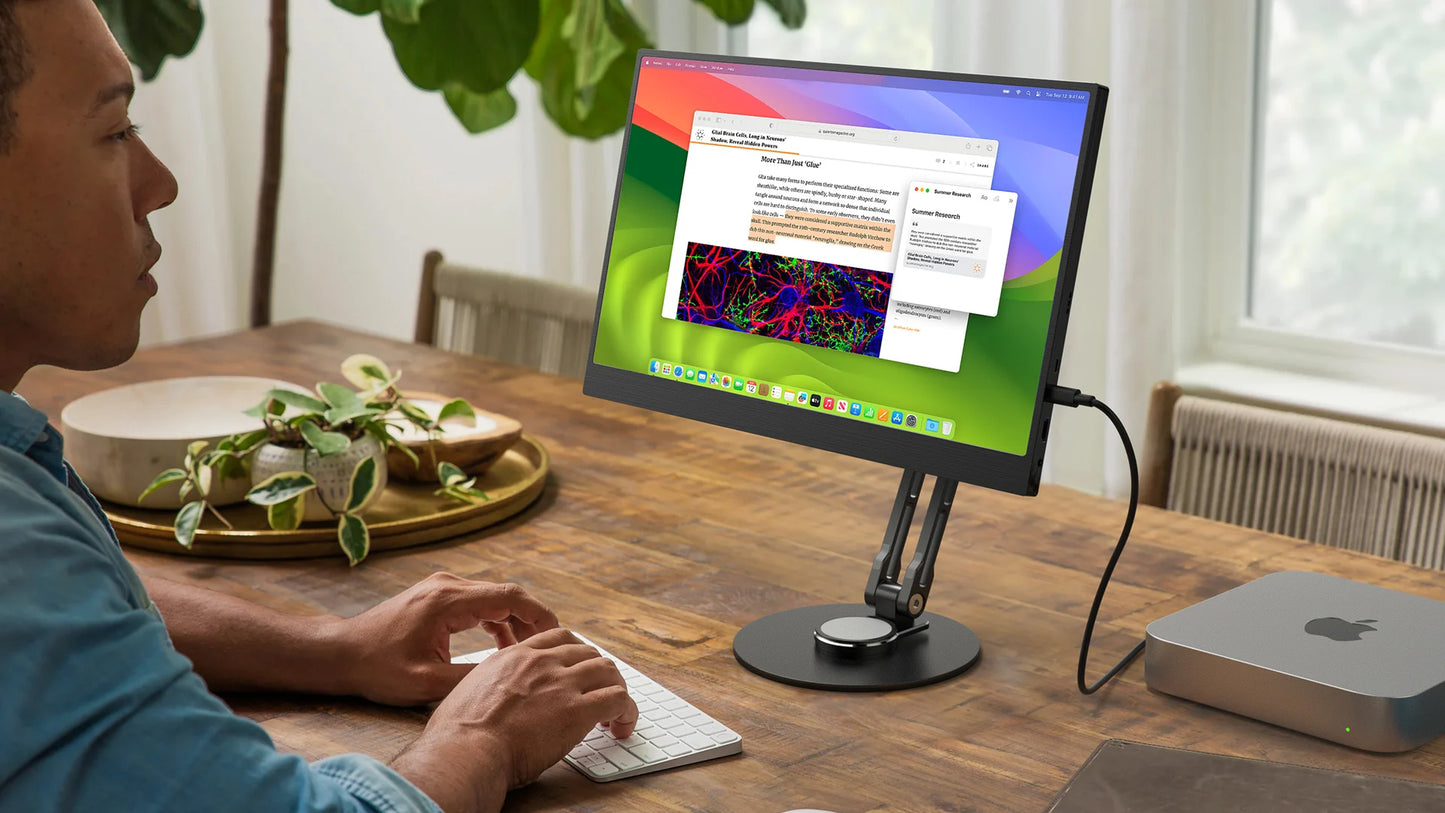 UPERFECT VESA Monitor Desk Mount Single Monitor Stands Freestanding Fits 12'' to 22'' Computer Screen with Height Adjustable