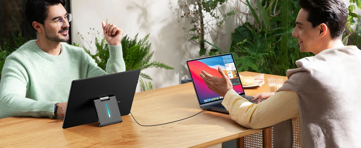 UPERFECT Portable Monitor Freestanding Touchscreen 15.6“ FHD 1080P IPS Screen with Adjust Kickstand 2000:1 HDMI USB 3.0 Type C
